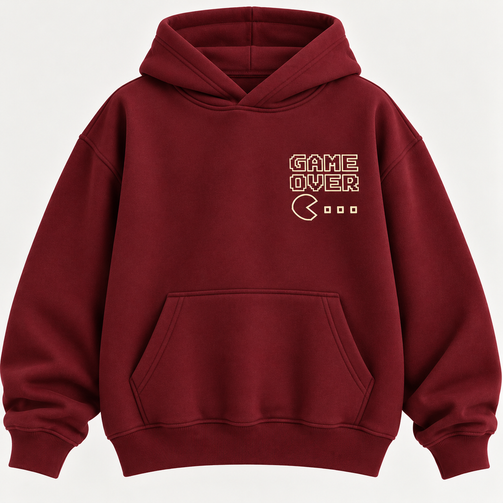 PAC-Man Hoodie In Burgundy