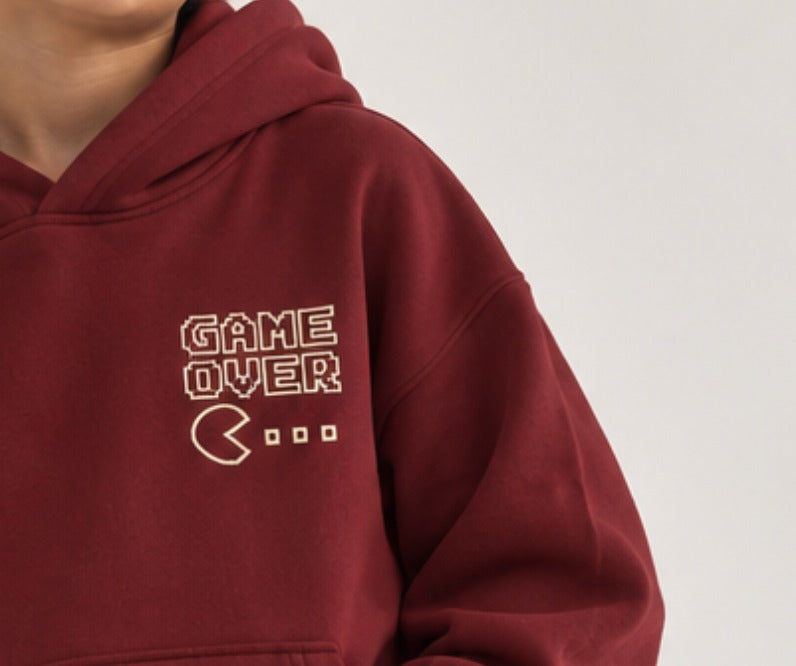 PAC-Man Hoodie In Burgundy