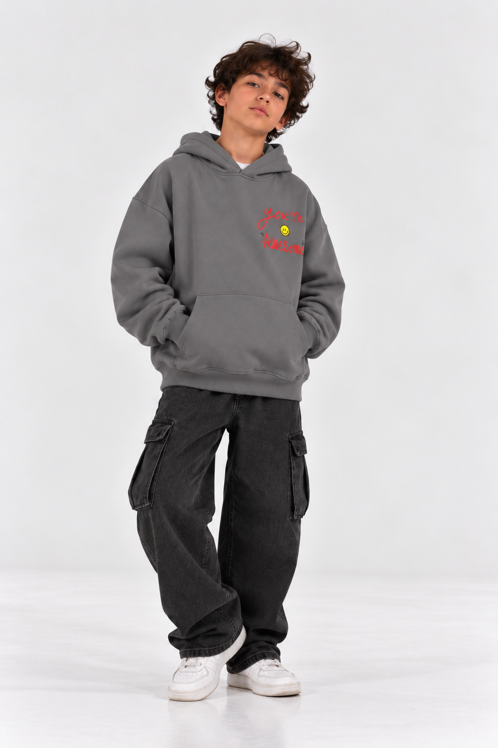 You Are Awesome Hoodie In Grey