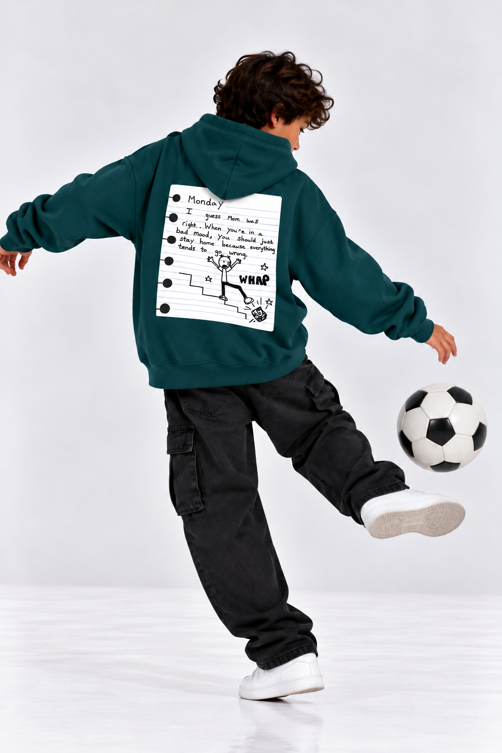 Wimpy Kid Hoodie In Teel Green