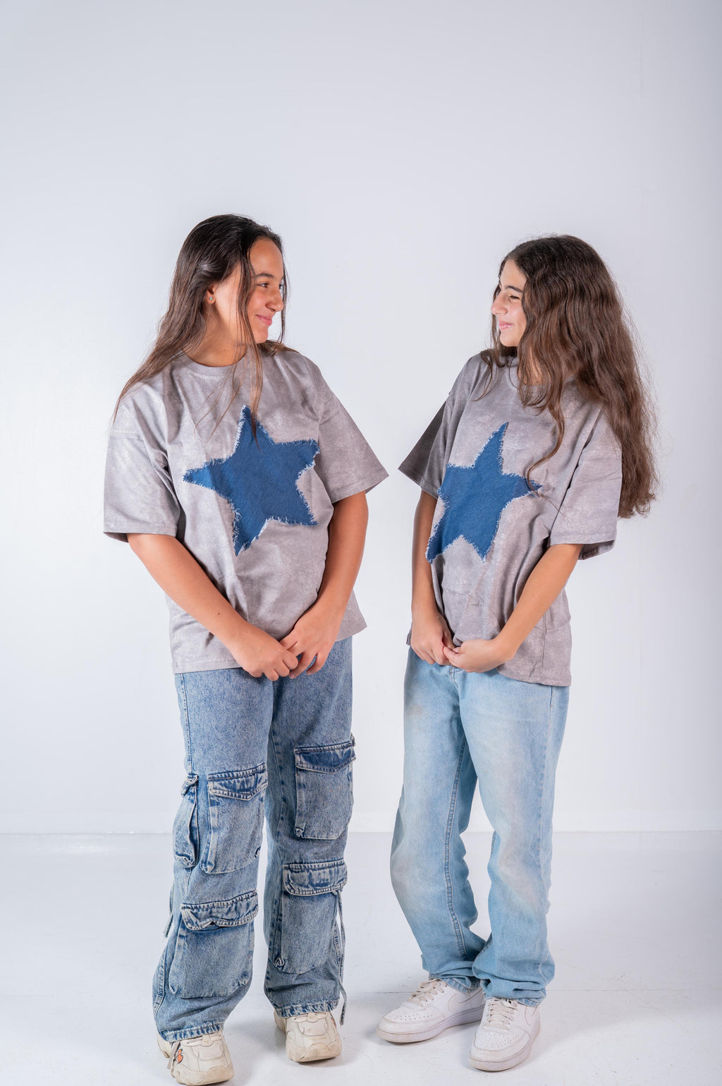 Denim Star t-shirt in Washed Grey